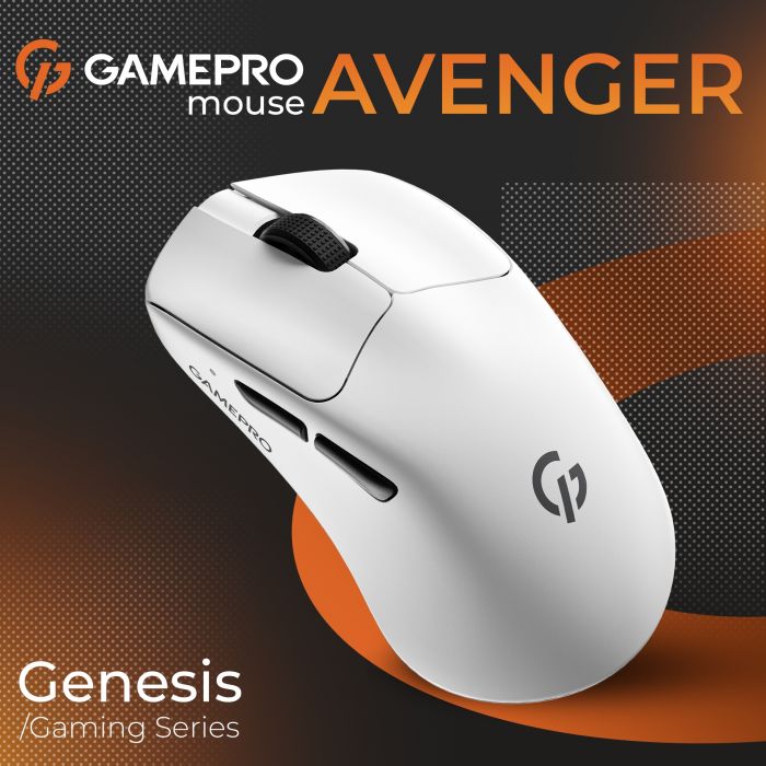 Миша бездротова GamePro Genesis Avenger White (GM096W)