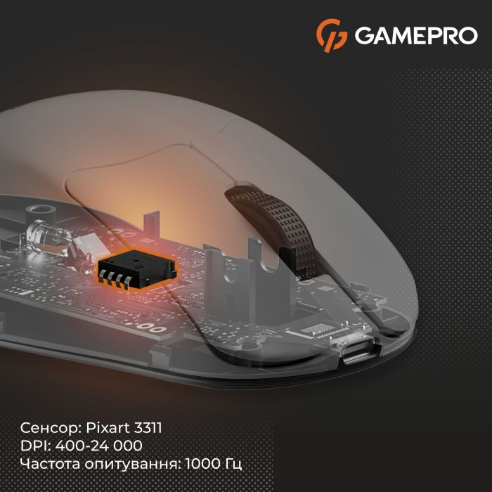 Миша бездротова GamePro Genesis Avenger White (GM096W)