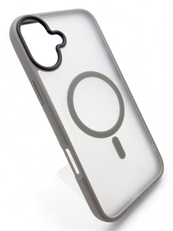 Чохол-накладка BeCover Metal Buttons Case MagSafe для Apple iPhone 16 Plus Gray (712095)