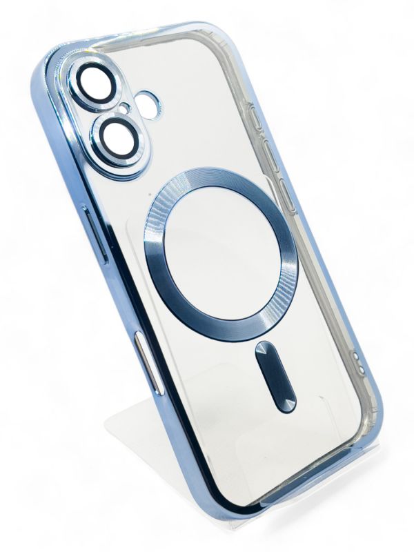 Чохол-накладка BeCover TPU Chrome Case MagSafe для Apple iPhone 16 Sierra Blue (712072)