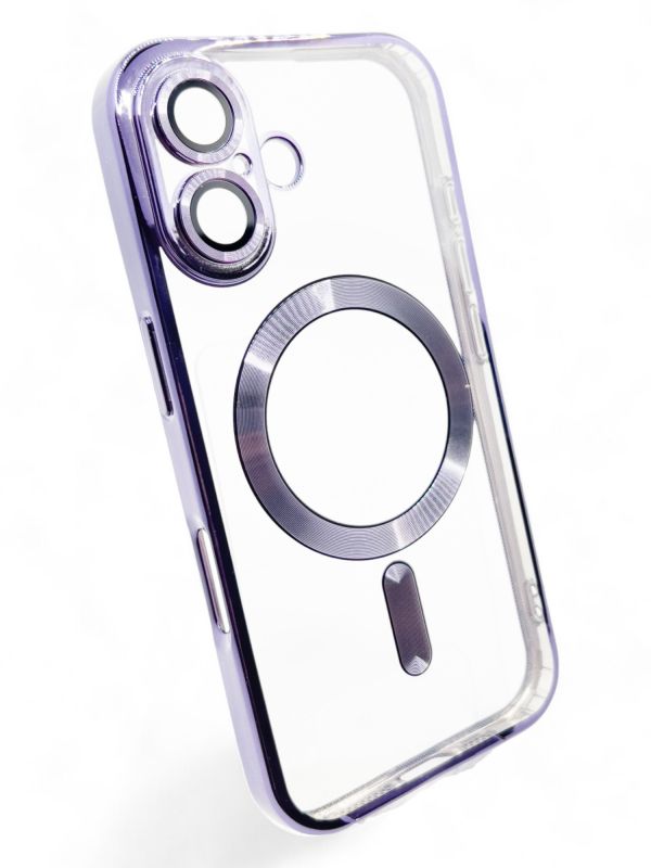 Чохол-накладка BeCover TPU Chrome Case MagSafe для Apple iPhone 16 Purple (712074)