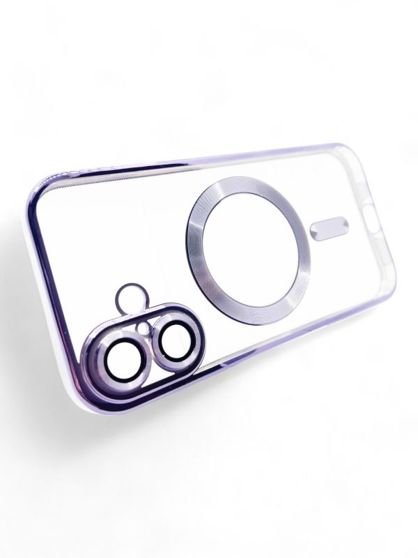 Чохол-накладка BeCover TPU Chrome Case MagSafe для Apple iPhone 16 Purple (712074)