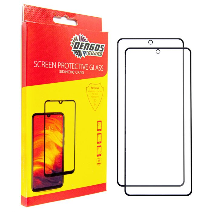 Захисне скло Dengos для Xiaomi Redmi Note 14S Black Full Glue (DG-TG2P-70) 2шт