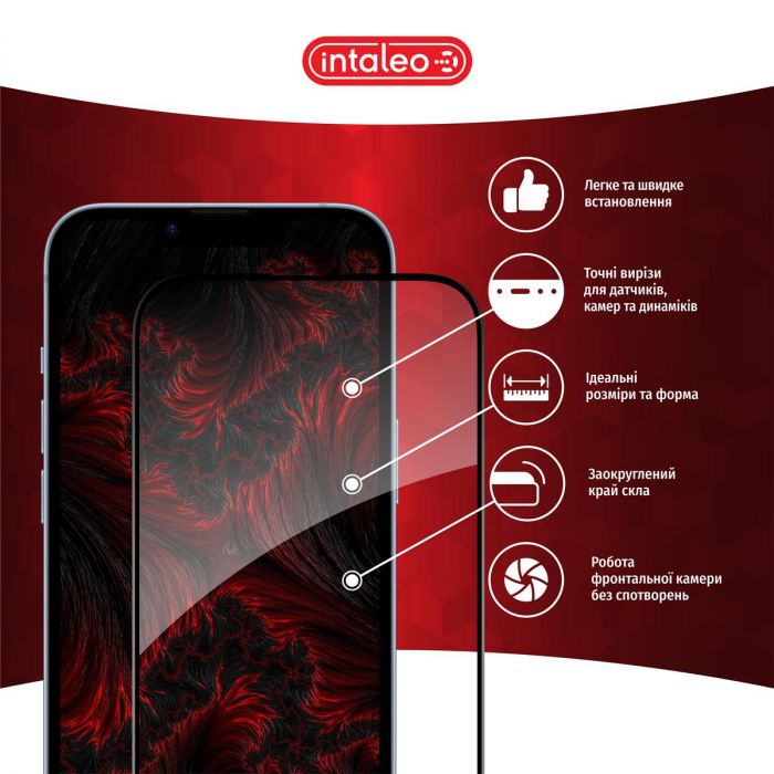 Захисне скло Intaleo Full Glue ESD для Apple iPhone XR/11 Black (1283126546068)