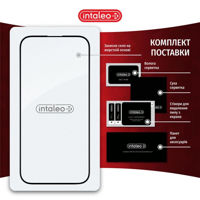 Захисне скло Intaleo Full Glue ESD для Apple iPhone 16 Pro Black (1283126594724)