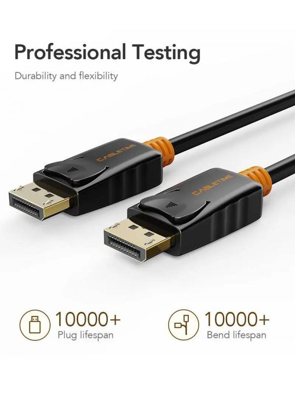 Кабель Cabletime DisplayPort - DisplayPort V 1.2 (M/M), 1.8 м Black (CD21K)