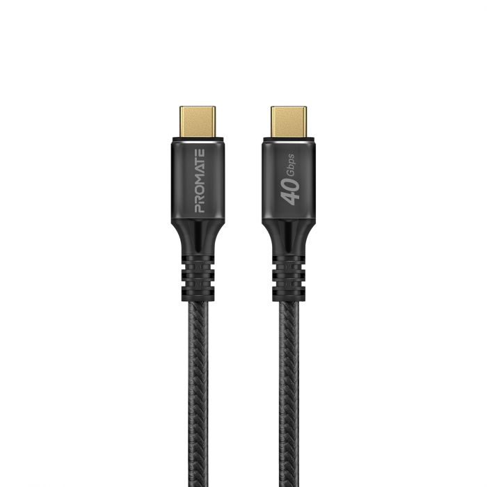 Кабель Promate USB Type-C - USB Type-C (M/M), 5 A, 240 W, 1 м, PowerBolt240 Black