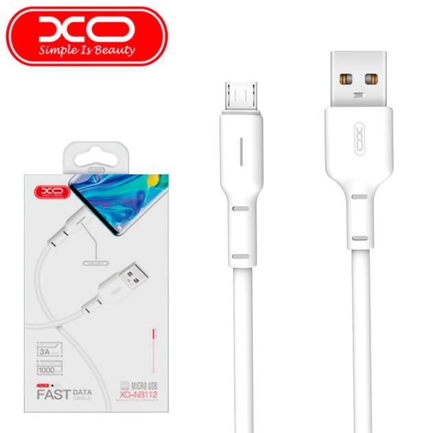 Кабель XO NB112 USB - micro USB (M/M), 1 м, White (NB112-M-WH)