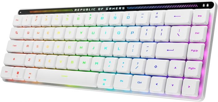 Клавіатура бездротова Asus ROG Falchion RGB WL BT White (90MP03EC-BKMA10)