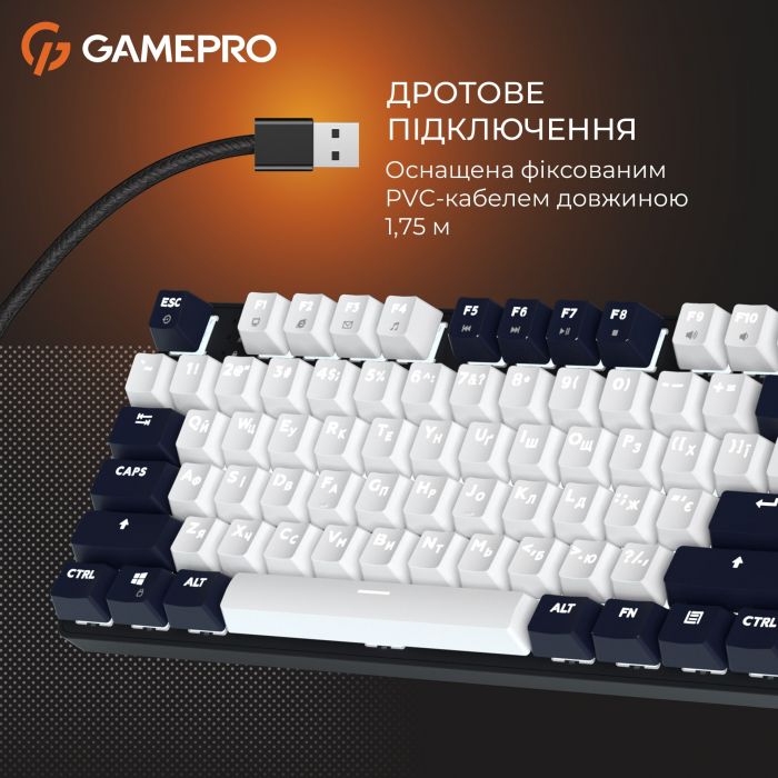 Клавіатура GamePro Genesis Metallic MK110B Outemu Red Swithes USB Black