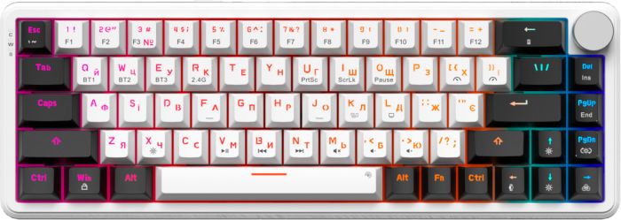 Клавіатура бездротова GamePro Asgard Valhalla MK210W Pro White