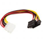 Перехідник живлення PowerPlant Molex - 2 SATA 0.15 м (CA913060)