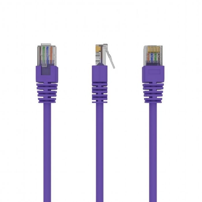 Патч-корд UTP Cablexpert (PP12-0.5M/V) літий, 50u "штекер із засувкою, 0.5 м, фіолетовий