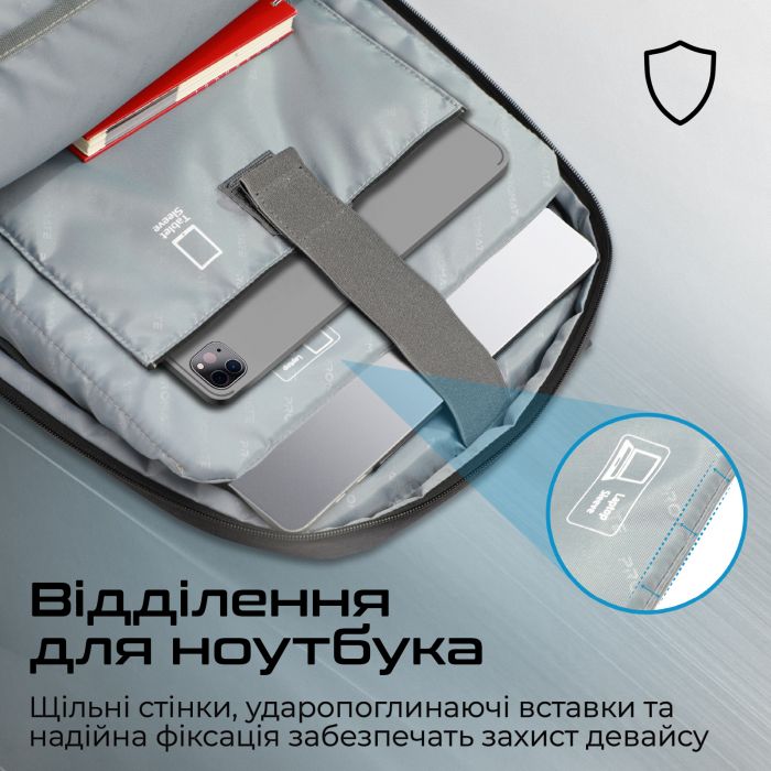 Рюкзак для ноутбука Promate Satchel BP 15.6" Black
