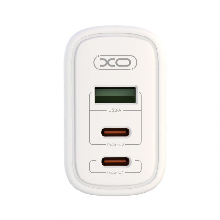 Мережевий зарядний пристрій XO CE04 (1USB, 2USB-C) QC3.0 PD3.0 White (XO-CE04-WH)