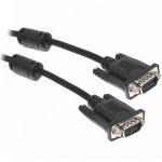 Кабель Maxxter VGA-VGA HD15M/HD15M 3+9C, с 2-ма фер, 1.8 м, чорний (V-PVGA-6)