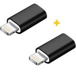Адаптер XoKo AC-005 micro USB - Lightning (F/M), 2шт., Black (XK-AC005-BK2)