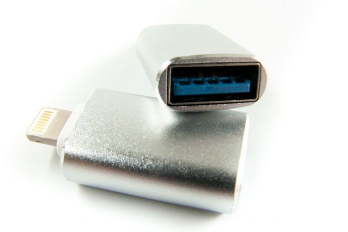 Адаптер Dengos OTG USB-Lightning Silver (ADP-016)