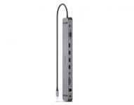 USB-хаб REAL-EL CQ-1000 USB3.0х3/USB-C/HDMI/VGA/RJ45/SD/TF/3.5 mm audio, 0.4m, Space Grey
