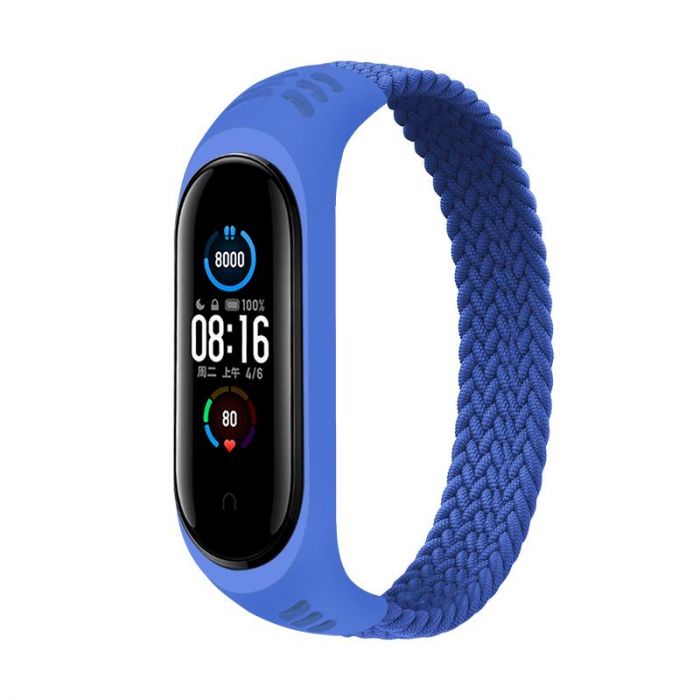 Ремінець BeCover Elastic Nylon Style для Xiaomi Mi Smart Band 5/Mi Smart Band 6 Size S Deep Blue (706138)