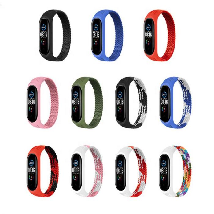 Ремінець BeCover Elastic Nylon Style для Xiaomi Mi Smart Band 5/Mi Smart Band 6 Size S Red (706144)