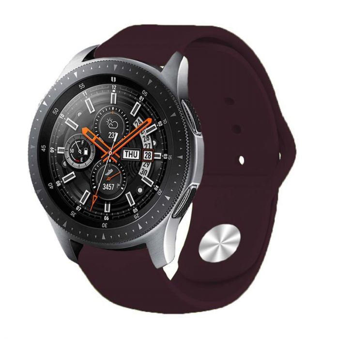 Силіконовий ремінець BeCover для Samsung Galaxy (20mm)/Watch 5/ Watch 4 40/44mm/Watch 4 Classic 42mm/Watch Active/Active 2 40/44mm/Watch 3 41mm/Gear S2/Classic/Gear Sport Purple-Wine (706178)