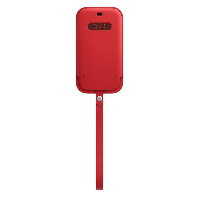 Чохол на руку Apple Leather Sleeve with MagSafe для Apple iPhone 12/12 Pro RED (MHYE3)