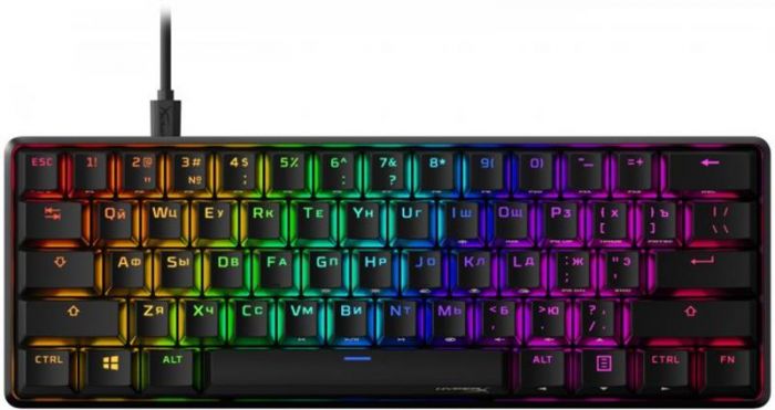 Клавіатура HyperX Alloy Origins 60 Red RGB Black (4P5N0AA)