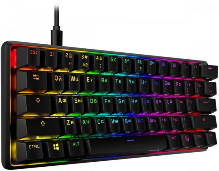 Клавіатура HyperX Alloy Origins 60 Red RGB Black (4P5N0AA)