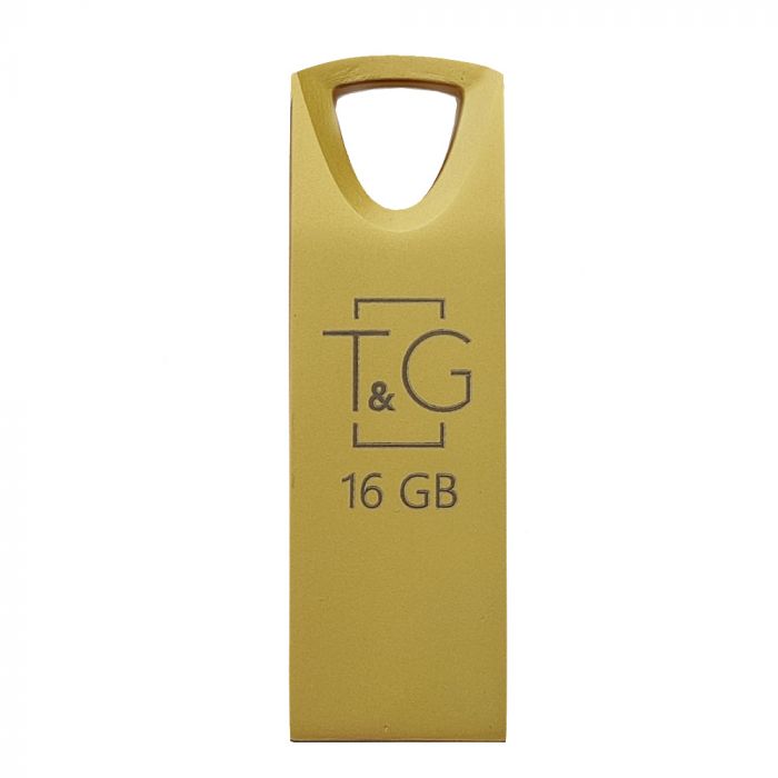 Флеш-накопичувач USB 16GB T&G 117 Metal Series Gold (TG117GD-16G)