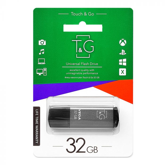 Флеш-накопичувач USB 32GB T&G 121 Vega Series Grey (TG121-32GBGY)