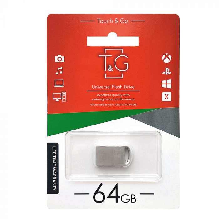 Флеш-накопичувач USB 64GB T&G 105 Metal Series Silver (TG105-64G)