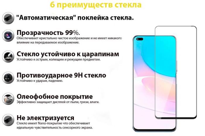 Захисне скло BeCover для Huawei Nova 8i Black (706894)