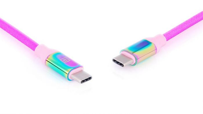 Кабель REAL-EL Premium USB Type-C - USB Type-C (M/M), 1 м, Rainbow (EL123500053)