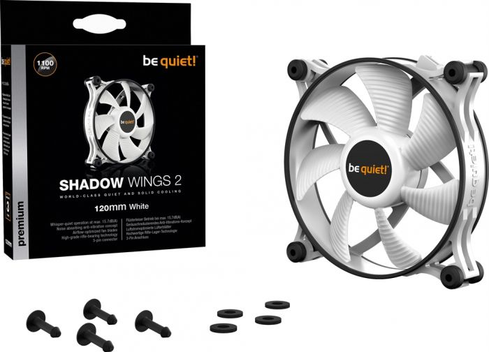 Вентилятор be quiet! Shadow Wings 2 120mm White (BL088)