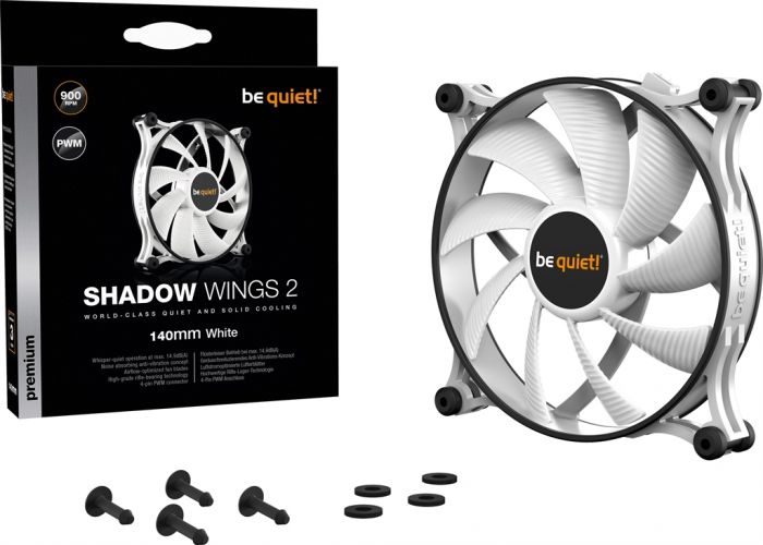 Вентилятор be quiet! Shadow Wings 2 140mm PWM White (BL091)