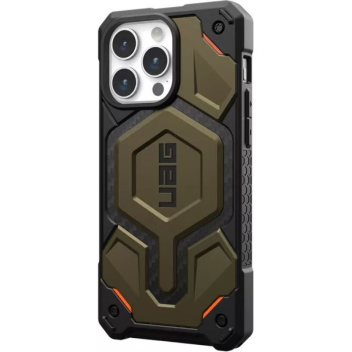 Чохол-накладка Urban Armor Gear Monarch Pro Magsafe для Apple iPhone 15 Pro Max Carbon Elemental Green (11422211427B)