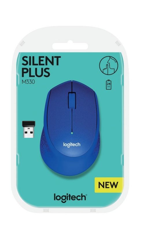 Миша бездротова Logitech M330 Silent Plus Blue (910-004910)