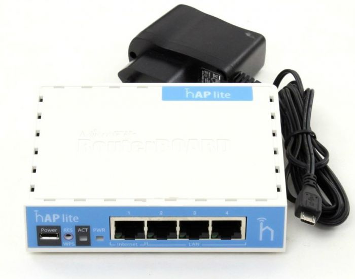 Бездротовий маршрутизатор Mikrotik hAP lite (RB941-2ND)