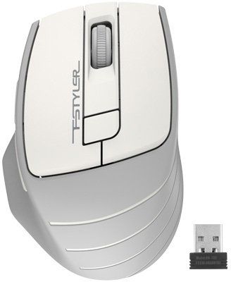 Мишка бездротова A4Tech FG30S Grey/White USB