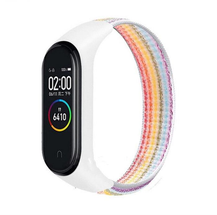 Ремінець BeCover Nylon Style для Xiaomi Mi Smart Band 7 Rainbow (707668)