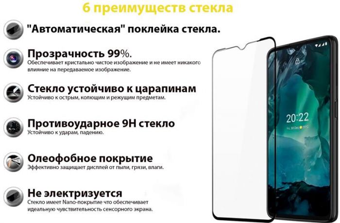 Захисне скло BeCover для Nokia G21/G11/G11 Plus Black (707603)