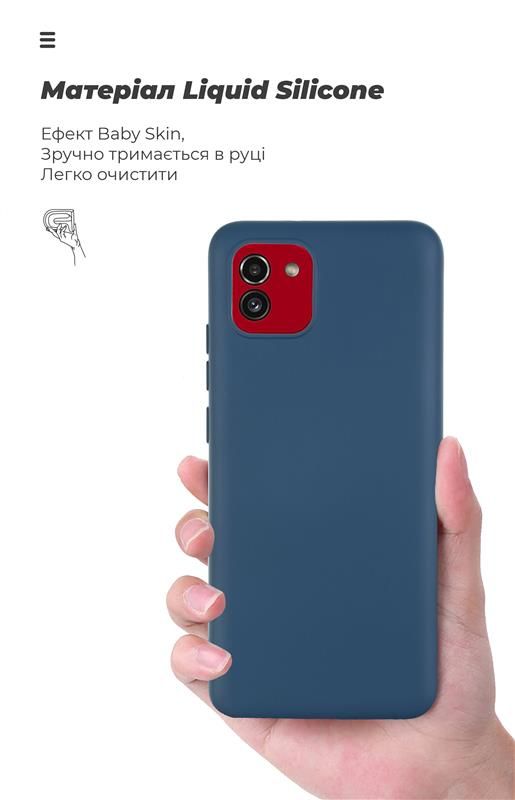 Чохол-накладка Armorstandart Icon для Samsung Galaxy A03 SM-A035 Dark Blue (ARM60876)