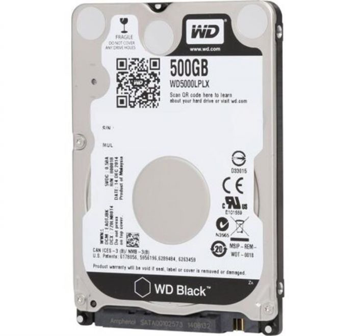 Накопичувач HDD 2.5" SATA 500GB WD Black 7200rpm 32MB (WD5000LPLX)