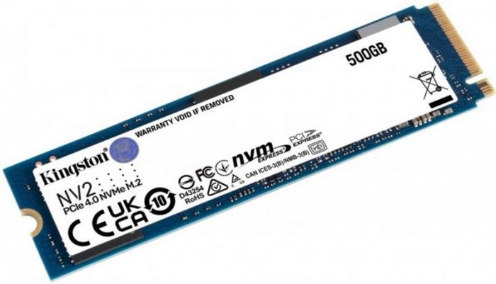 Накопичувач SSD 500GB M.2 NVMe Kingston NV2 M.2 2280 PCIe Gen4.0 x4 (SNV2S/500G)