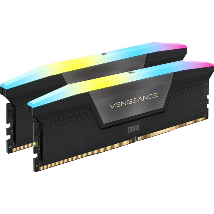 Модуль пам`ятi DDR5 2x32GB/5200 Corsair Vengeance RGB Black (CMH64GX5M2B5200C40)