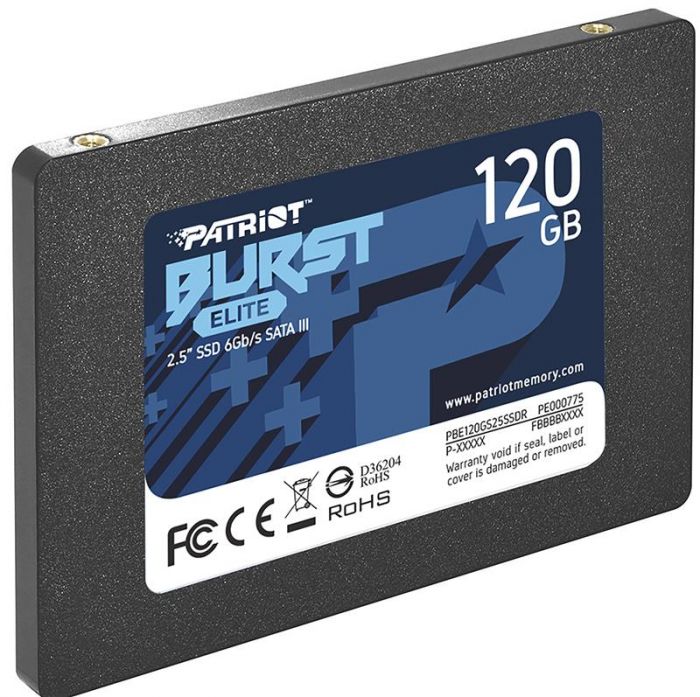 Накопичувач SSD 120GB Patriot Burst Elite 2.5" SATAIII TLC (PBE120GS25SSDR)