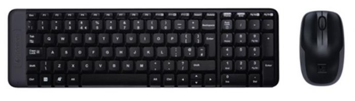 Комплект (клавіатура, мишка) бездротовий Logitech MK220 Black (920-003168)