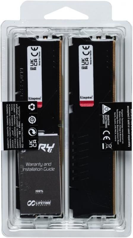 Модуль пам`яті DDR5 2x32GB/6000 Kingston Fury Beast Black (KF560C30BBK2-64)