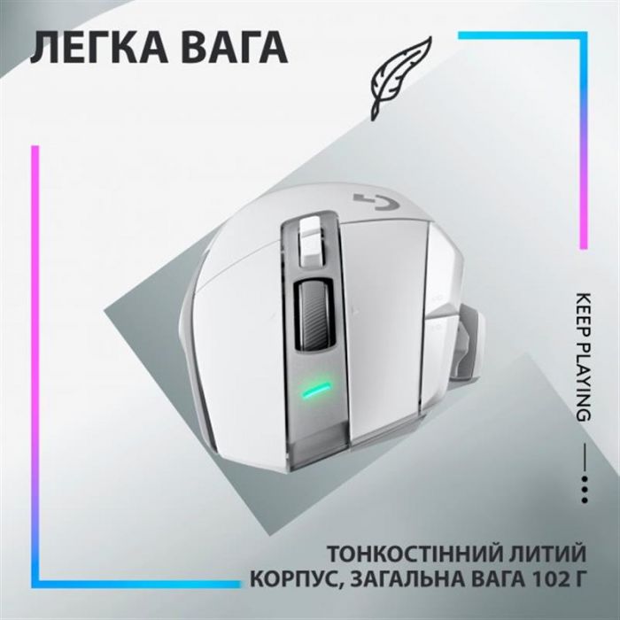 Миша бездротова Logitech G502 X Lightspeed White (910-006189)